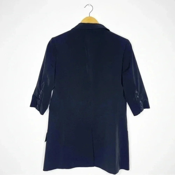 Elizabeth and James Bloomingdale’s Black Elbow Sleeve Blazer Jacket Size 6 - Picture 8 of 8